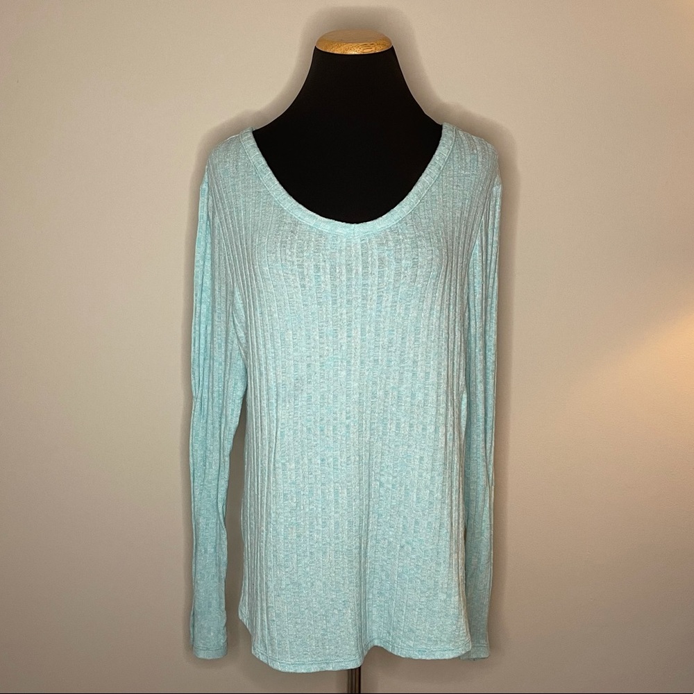 No Boundaries Aqua Sweater Top